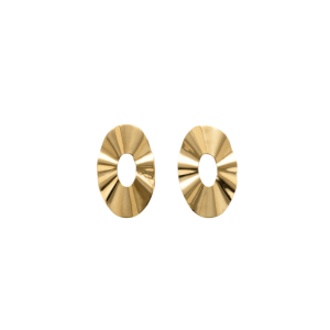 Orecchini Oro 18 kt Donna fantasia ovale ondulati