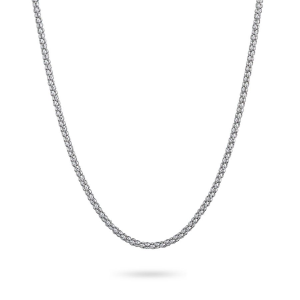 Collana Swarovski in argento in maglia tubolare a grani