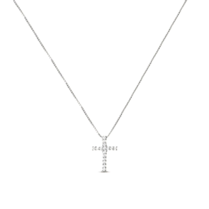 Collana Stroili Silver Elegance Argento Croce con zirconi