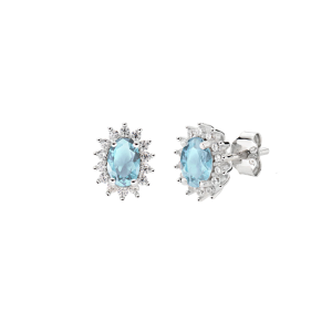 Orecchini  Amen Mini Royal Lady con Zircone Blu London