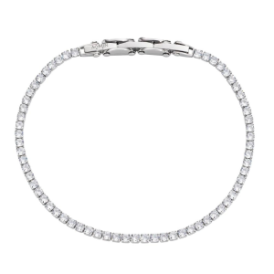 Bracciale Amen Tennis in Acciaio con Zirconi Bianchi 2,5 mm