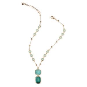 Collana Sovrani Pietre verdi ottone dorato