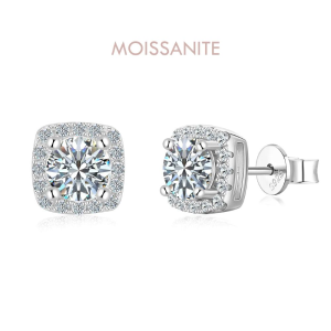 Orecchini Almira Gioielli taglio quadrato con Moissanite