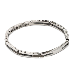 Bracciale Boccadamo in acciaio con zirconi neri