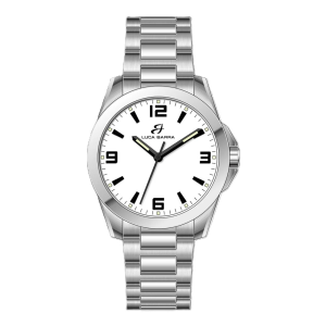 Orologio Luca Barra acciaio quadrante bianco 40mm