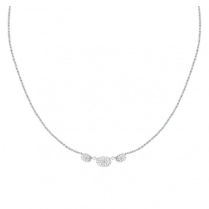 Collana Morellato 3 Pave Argento Bianca