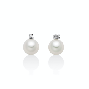Orecchini Miluna Perle 7-7, 5 oro 9kt e diamante