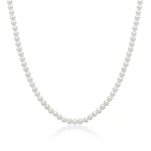 Collana Miluna in oro bianco 9KT e perle 4-4,5 mm