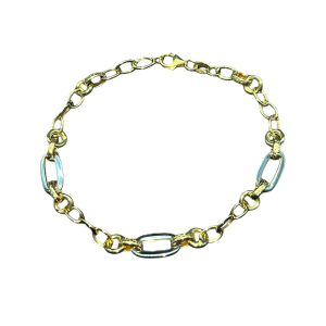Bracciale Oro 18kt Donna oro giallo e bianco