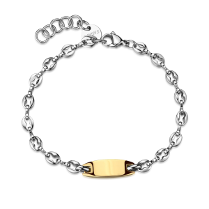 Bracciale S'Agapo' Titan targhetta dorata