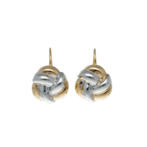Orecchini Oro 18 kt intreccio bicolore