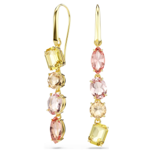 Orecchini Swarovski Gema Design asimmetrico Rosa Placcato color oro