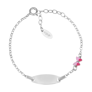 Bracciale Amen Personalizzabile con Farfalla Rosa e Fucsia