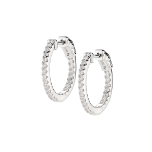 Orecchini Amen Cerchio Pavé di Zirconi 1,5 mm