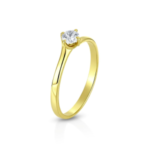 Anello I Gold solitario oro giallo 9kt
