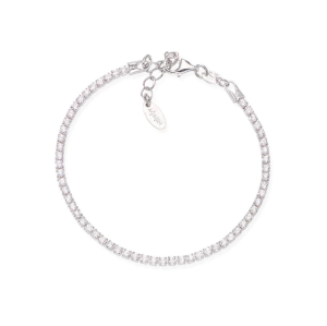 Bracciale Amen Tennis in Acciaio con Zirconi Bianchi