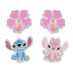 Orecchini Disney Stitch Set fiore Stitch e Angel