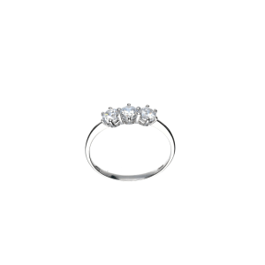 Anello Oro 18 kt Donna Trilogy Zirconi