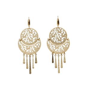 Orecchini Oro 18 kt Pendenti con lavorazione martellata