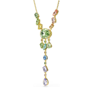 Collana Swarovski Gema a Y Multicolore Placcato color oro