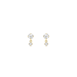 Orecchini Stroili Bon Ton Doppio Punto Luce Oro Giallo 9 kt