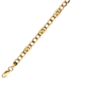 Bracciale Oro 18 kt Uomo Maglia piatta