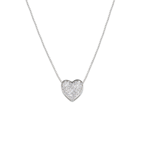 Collana Amen Amore Cuore Luminoso Pavé