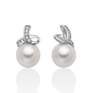 Orecchini Miluna perle e diamanti