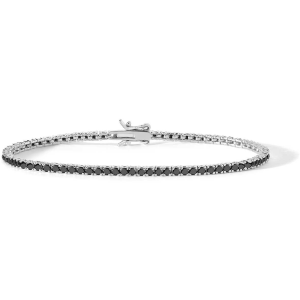 Bracciale Comete Tennis Argento Zirconi Neri 20 cm