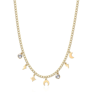 Collana S'agapò dorata con pendenti