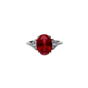 Anello Oro 18 kt Donna Zircone Rosso