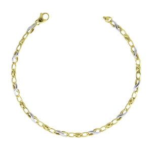 Bracciale I Gold da uomo bicolore in oro 9kt