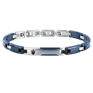 Bracciale Maserati Acciaio e Ceramica Blu