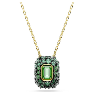 Collana Swarovski Sublima verde Finitura oro 18K