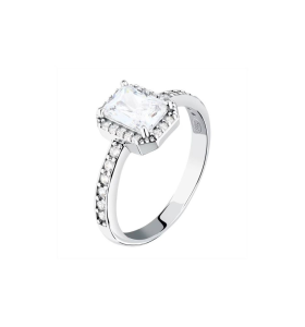 Anello Morellato Argento con cristallo bianco mis14