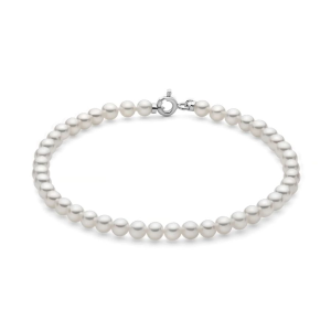 Bracciale Miluna di perle da 4-4,5 mm e oro 9kt