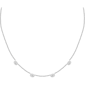 Collana Morellato 4 Pave Argento Bianca