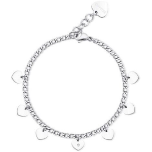 Bracciale S'agapò  con cuori e cristallo
