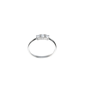 Anello Oro 18 kt Donna Trilogy Zirconi