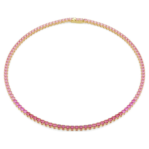 Collana Swarovski Tennis Matrix Rosa Placcato color oro
