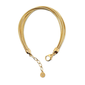Bracciale Etrusca Gioielli Multifilo Tubogas Placcato Oro 18Kt