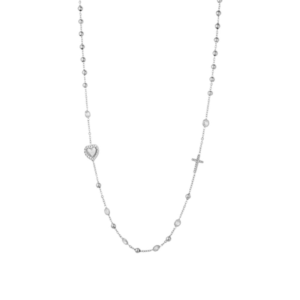 Collana LiuJo Rosario Acciaio con cristalli