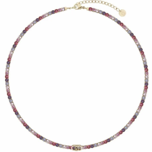 Collana Liu Jo Essential Tennis Rose' Gold Cristalli Multicolor