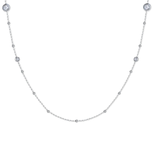 Collana Luca Barra acciaio zirconi bianchi