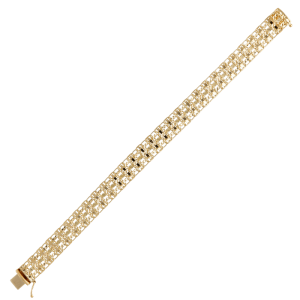 Bracciale Oro 18 kt Donna maglia corda fantasia