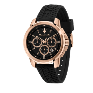 Orologio Maserati Successo silicone nero 44 mm