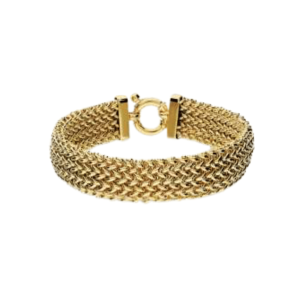 Bracciale Etrusca Gioielli fascia a chicco di riso placcato oro 18Kt