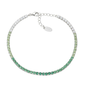 Bracciale Amen Tennis Degradé Verde con Zirconi 2,5 mm
