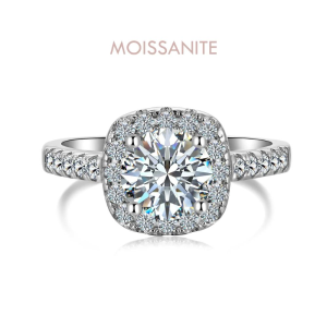 Anello Almira Gioielli taglio quadrato con Moissanite